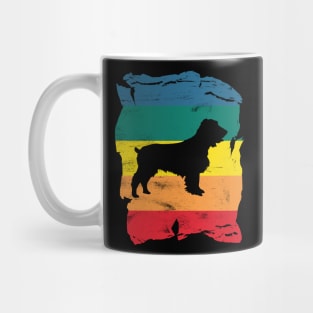 Field Spaniel Distressed Vintage Retro Silhouette Mug